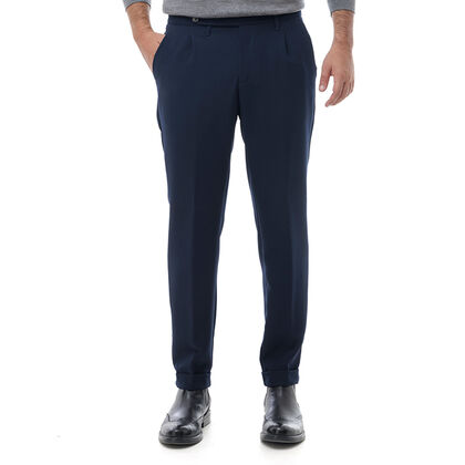 Pantalone blu elegante, Valerio 1966, 24N9T5230TSBLUN42, 001