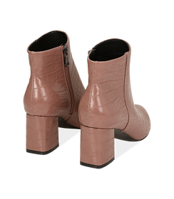 Ankle boots nude stampa cocco, tacco 6,50 cm , Valerio 1966, 1621T3911CCNUDE036, 004 preview