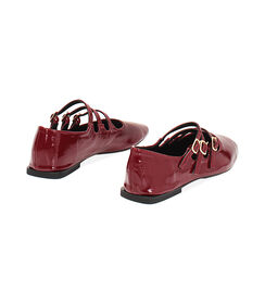 Ballerine multi-cinturino bordeaux in naplak, Valerio 1966, 2449T9505NPBORD037, 003 preview