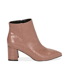 Ankle boots nude stampa cocco, tacco 6,50 cm , Valerio 1966, 1621T3911CCNUDE036, 001 preview