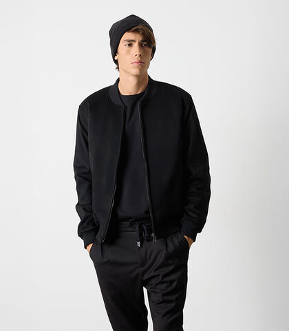 Giubbino nero in microfibra da uomo, Valerio 1966, 2685T2520MFNEROI, 001