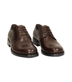 Stringate testa di moro in pelle, Valerio 1966, 22U603115PEMORO041, 002 preview
