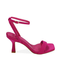 Sandali fucsia in tessuto, tacco 7,5 cm, Valerio 1966, 2121T4815LYFUCS036, 001 preview