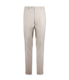 Pantalone da uomo di cotone beige, Valerio 1966, 25R1T0710COBEIG46, 001 preview