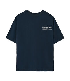 T-shirt da uomo in cotone blu, Valerio 1966, 26J3T1106TSBLUEL, 003 preview