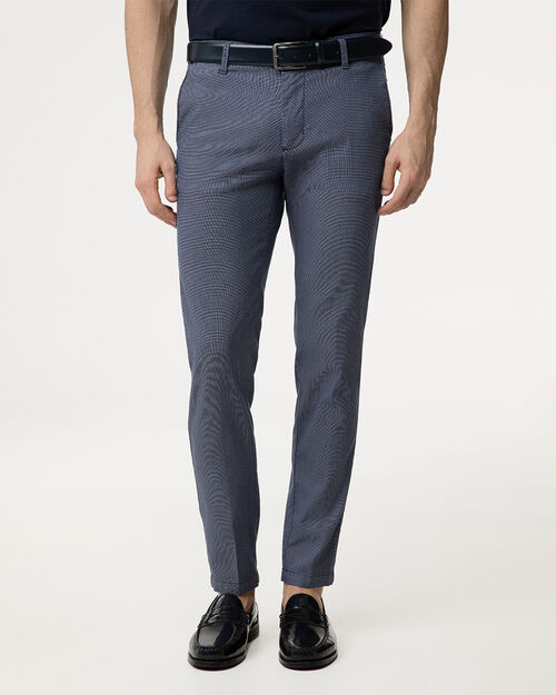 Pantaloni blu navy con linea pulita, NAVY BLUE