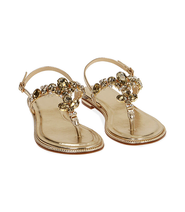 Acquisto Sandali Bassi Gioiello Oro Grande Vendita Off 77