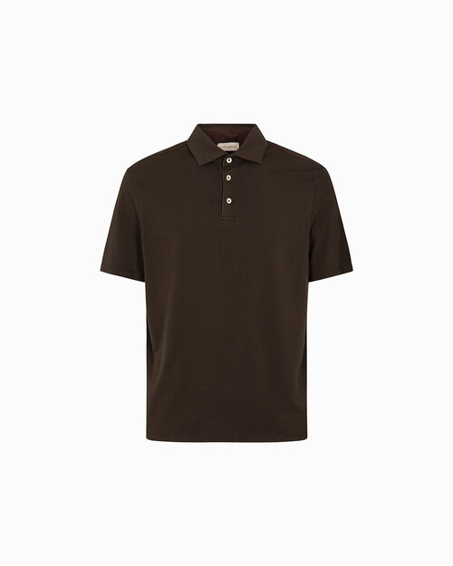Polo testa di moro con colletto classico, DK BROWN