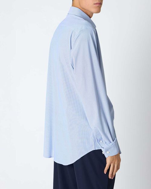 Camicia uomo blu-bianco, MULTI COLOR