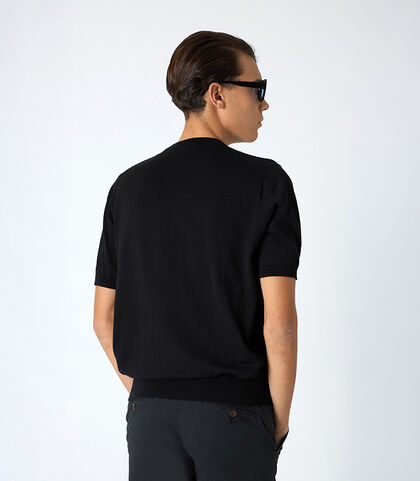 ABBIGLIAMENTO MAGLIERIA COTONE NERO, Valerio 1966, 25U4T4758CONEROI, 002