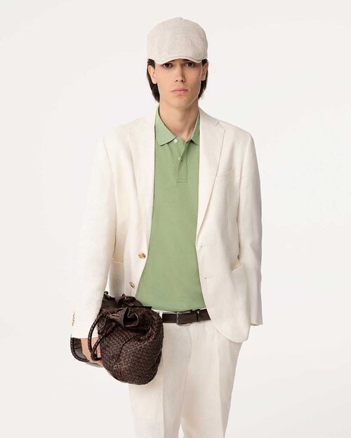 Completo giacca panna in lino, CREAM