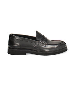 Mocassino nero con linguetta prominente, Valerio 1966, 2714T8301PENERO039, 001 preview