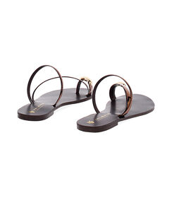 Sandali bassi da donna in laminato rame, Valerio 1966, 2549T6816LMRAME036, 004 preview
