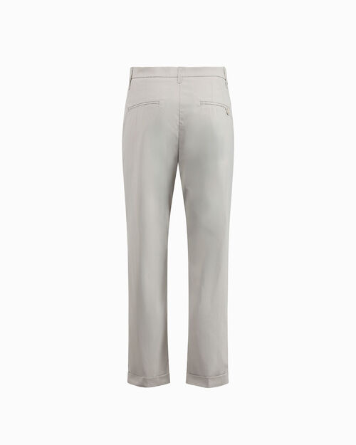 Pantalone in tessuto leggero panna, CREAM