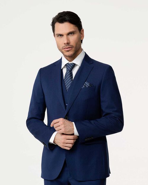 Completo giacca blu-royal con bottoni in corno, MULTI COLOR