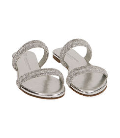 Ciabatte argento con strass, Valerio 1966, 2349T7803LPARGE037, 002 preview