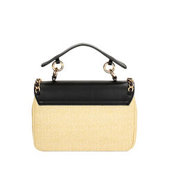 Mini bag a mano in rafia nera, Valerio 1966, 2323T3613RFBENEUNI, 003 preview
