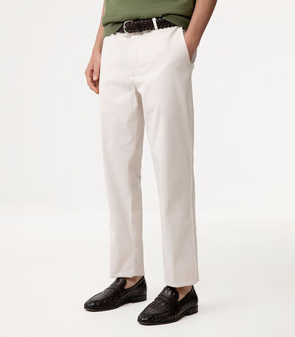Pantalone panna con dettagli classici, Valerio 1966, 2787T4200TSPANN42, 002
