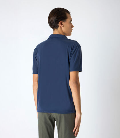 T-shirt uomo con colletto blu, Valerio 1966, 25N8T0043TSBLUNI, 002