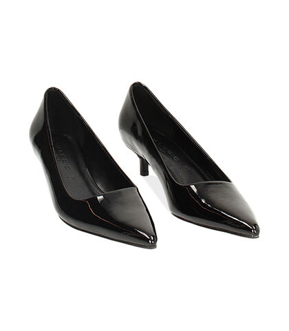 Décolleté nere in vernice, tacco 4,5 cm, Valerio 1966, 2449T5801VENERO035, 002