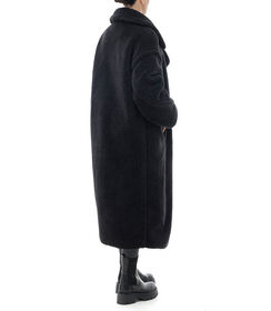 Cappotto teddy lungo nero, Valerio 1966, 24B4T4429FUNEROUNI, 002 preview