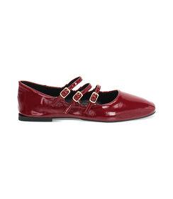 Ballerine multi-cinturino bordeaux in naplak, Valerio 1966, 2449T9505NPBORD037, 001 preview