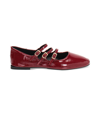 Ballerine multi-cinturino bordeaux in naplak, Valerio 1966, 2449T9505NPBORD035, 001