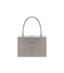Borsa a mano da donna argento con pietre, Valerio 1966, 2551T6123LPARGEUNI, 001 preview
