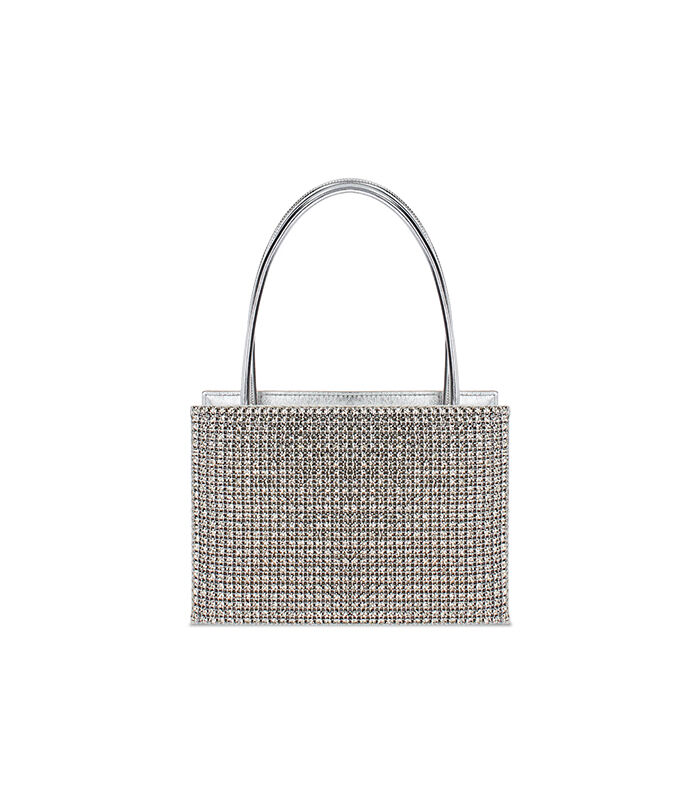Borsa a mano da donna argento con pietre, Valerio 1966, 2551T6123LPARGEUNI