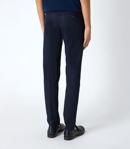 Pantalone da uomo modello chino blu, Valerio 1966, 25N8T5003COBLUE42, 002
