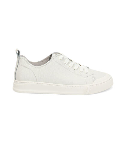 Sneakers da uomo bianche in pelle, Valerio 1966, 25U6T8341PEBIAN039, 001