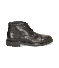 Polacchino stile oxford in pelle nero, Valerio 1966, 24U6T8150PENERO040, 001 preview