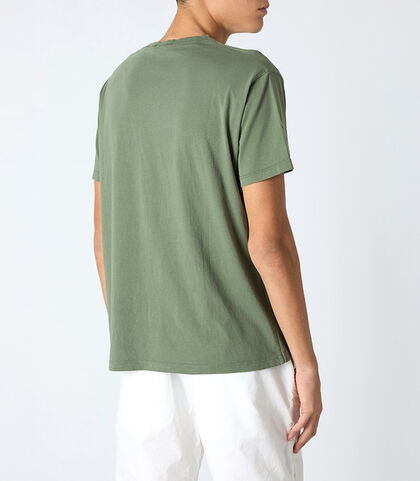 T-shirt da uomo con taschino, in cotone verde, Valerio 1966, 25N8T0313COVERDI, 002