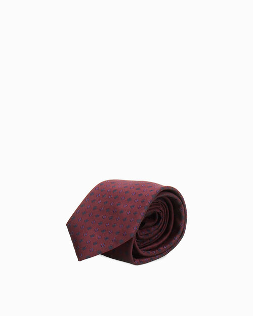 Cravatta bordeaux motivo geometrico