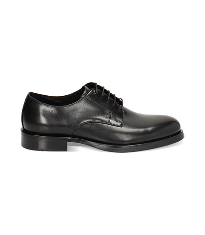Stringate nere in pelle, Valerio 1966, 24U6T2290PENERO039, 001