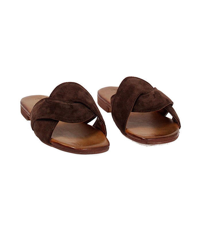 Sandalo basso da donna in camoscio testa di moro Valerio 1966