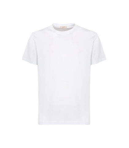 T-shirt bianca essenziale, Valerio 1966, 27D8T1151COBIANI, 001