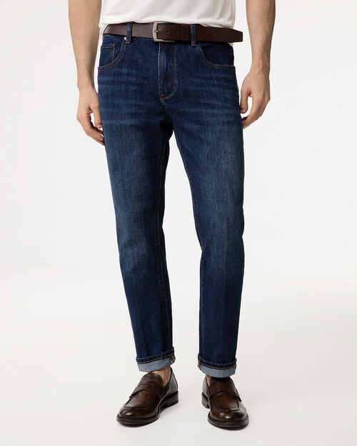 Pantaloni jeans con orlo risvoltato, JEANS