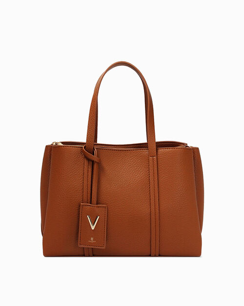Borsa a mano donna cognac classica, COGNAC