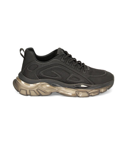 Sneakers Y2k nere in tessuto, Valerio 1966, 23U6T2032TSNERO039, 001