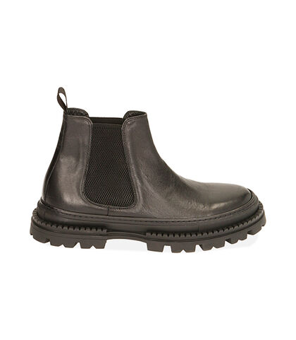 Chelsea boots neri in pelle , Special Price, 2053T1087PENERO039, 001