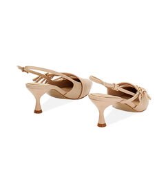 Décolleté slingback beige, tacco 6 cm, Valerio 1966, 2521T8220EPBEIG037, 004 preview