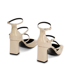 Décolleté open shank panna in naplak, tacco 7 cm, Valerio 1966, 2421T1802NPPANN036, 003 preview