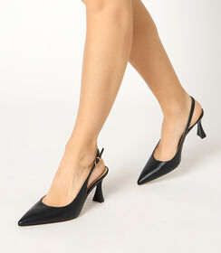 Décolleté slingback da donna nere, Valerio 1966, 2521T4111EPNERO037, 002 preview