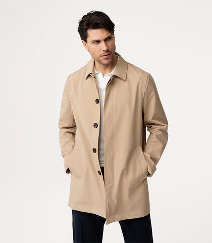 Trench beige con colletto tradizionale, Valerio 1966, 27J3T8625TSBEIGI, 002