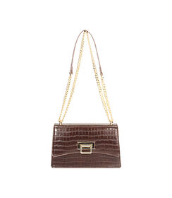Borsa a tracolla da donna con stampa cocco marrone, Valerio 1966, 2551T6393CCMARRUNI, 001 preview