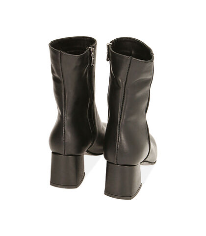 Ankle boots neri in pelle, tacco 5,5 cm , Valerio 1966, 20L6T9001PENERO035, 003