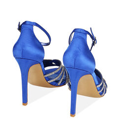 Sandali blu in raso, tacco 10,5 cm, Valerio 1966, 2121T5620RSBLUE035, 003 preview