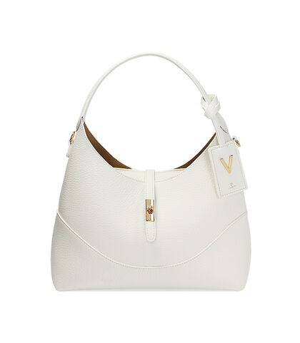 Borsa a spalla donna bianca, Valerio 1966, 2557T0543EPBIANUNI, 001