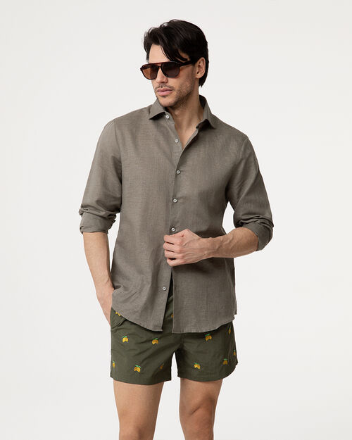 Costume verde con motivi di limoni, GREEN